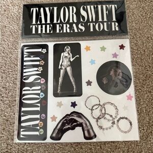 Taylor Swift The Eras Tour Party Stickers - Black, White, Multicolor